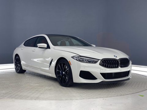 Alpine White BMW 8 Series 850i xDrive Gran Coupe.  Click to enlarge.
