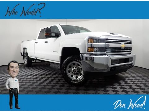 Summit White Chevrolet Silverado 3500HD Work Truck Crew Cab 4x4.  Click to enlarge.