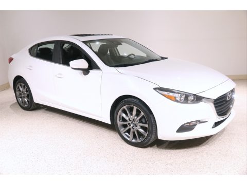 Snowflake White Pearl Mica Mazda MAZDA3 Touring 4 Door.  Click to enlarge.