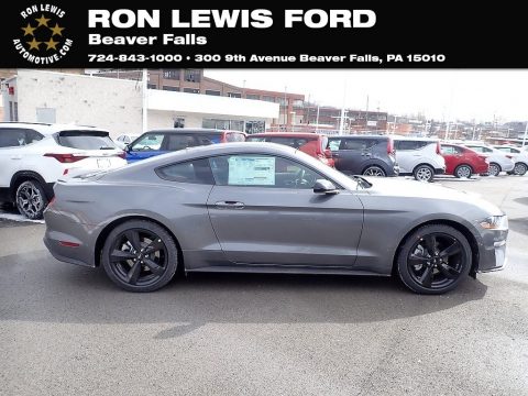 Carbonized Gray Metallic Ford Mustang EcoBoost Fastback.  Click to enlarge.