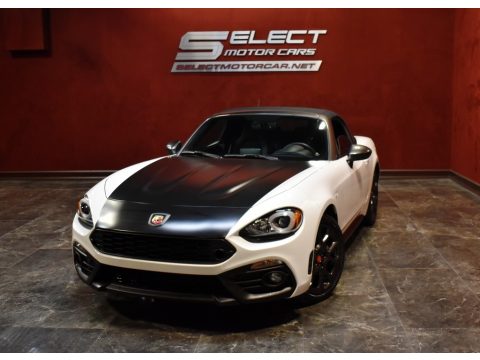 Bianco Gelato White Fiat 124 Spider Abarth Roadster.  Click to enlarge.