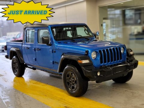 Hydro Blue Pearl Jeep Gladiator Sport 4x4.  Click to enlarge.