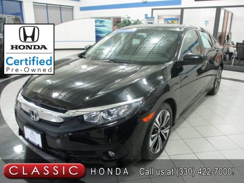 Crystal Black Pearl Honda Civic EX-T Sedan.  Click to enlarge.