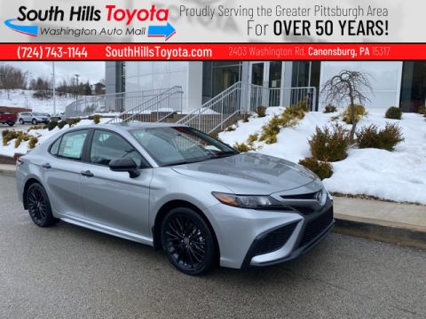 Celestial Silver Metallic Toyota Camry SE Nightshade AWD.  Click to enlarge.