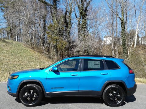 Hydro Blue Pearl Jeep Cherokee Altitude 4x4.  Click to enlarge.
