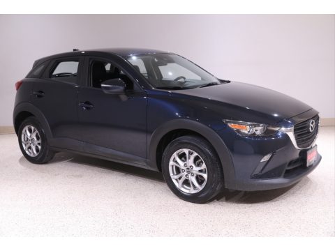 Deep Crystal Blue Mica Mazda CX-3 Sport AWD.  Click to enlarge.