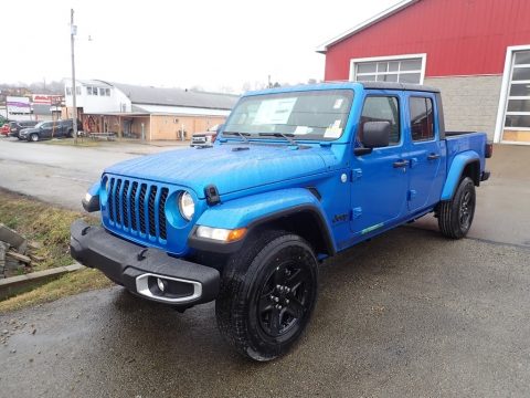 Hydro Blue Pearl Jeep Gladiator Sport 4x4.  Click to enlarge.