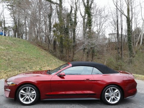 Ruby Red Ford Mustang EcoBoost Convertible.  Click to enlarge.
