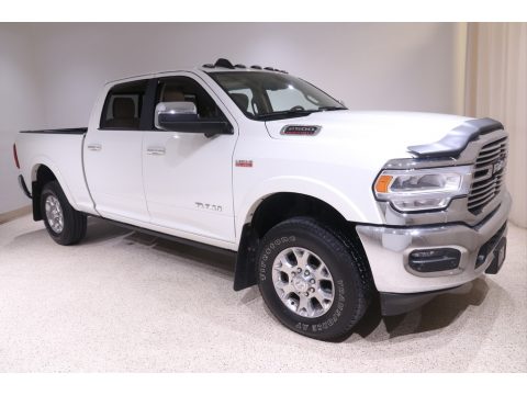 Pearl White Ram 2500 Laramie Crew Cab 4x4.  Click to enlarge.