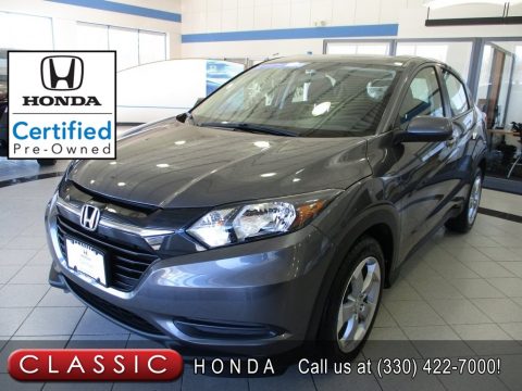 Modern Steel Metallic Honda HR-V LX AWD.  Click to enlarge.