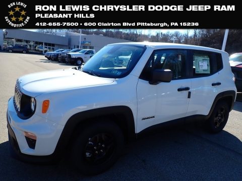 Alpine White Jeep Renegade Sport.  Click to enlarge.