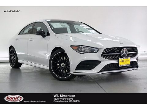 Digital White Metallic Mercedes-Benz CLA 250 Coupe.  Click to enlarge.