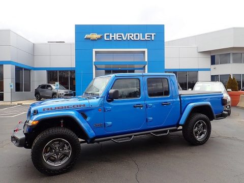 Hydro Blue Pearl Jeep Gladiator Rubicon 4x4.  Click to enlarge.