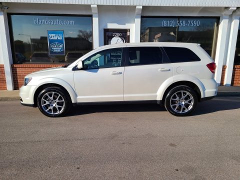 Pearl White Tri-Coat Dodge Journey R/T AWD.  Click to enlarge.