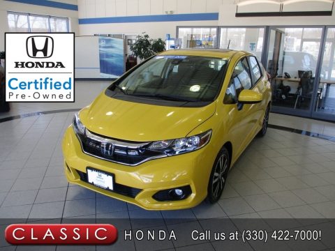Helios Yellow Pearl Honda Fit EX.  Click to enlarge.