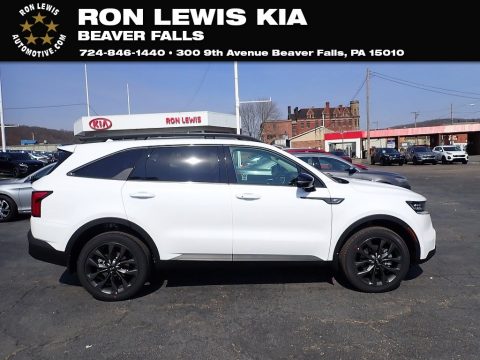 Glacial White Pearl Kia Sorento SX AWD.  Click to enlarge.