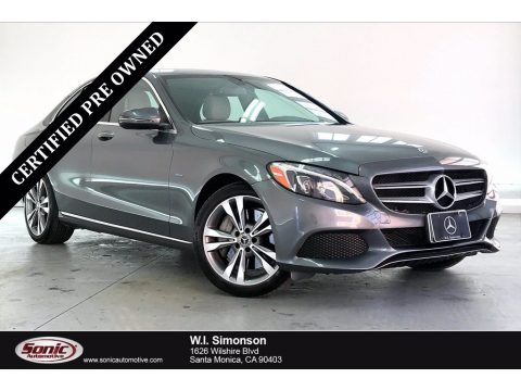 Selenite Grey Metallic Mercedes-Benz C 350e Plug-in Hybrid Sedan.  Click to enlarge.