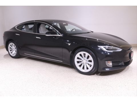 Obsidian Black Metallic Tesla Model S 75D.  Click to enlarge.