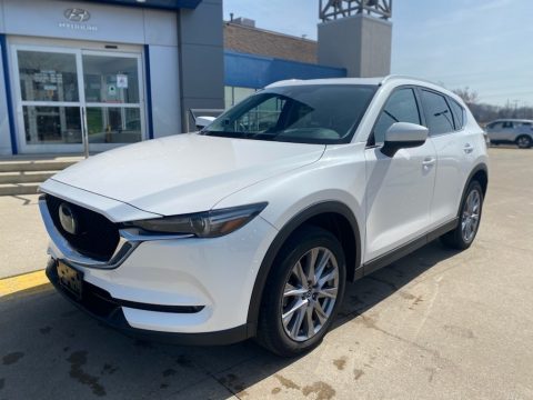 Snowflake White Pearl Mica Mazda CX-5 Grand Touring Reserve AWD.  Click to enlarge.