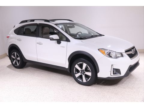 Crystal White Pearl Subaru Crosstrek Hybrid Touring.  Click to enlarge.