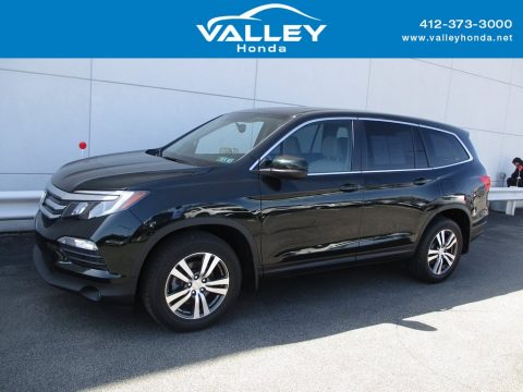 Black Forest Pearl Honda Pilot EX-L AWD.  Click to enlarge.
