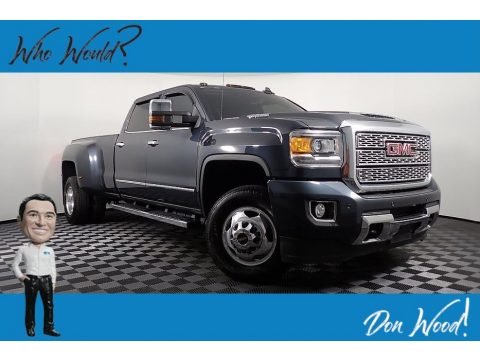 Dark Slate Metallic GMC Sierra 3500HD Denali Crew Cab 4x4.  Click to enlarge.