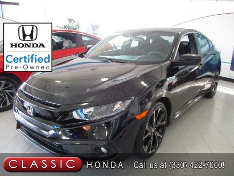 Crystal Black Pearl Honda Civic Sport Sedan.  Click to enlarge.