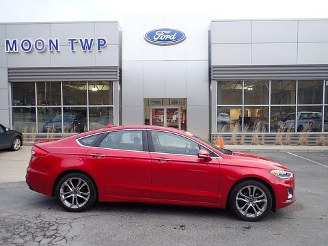 Rapid Red Ford Fusion Hybrid Titanium.  Click to enlarge.
