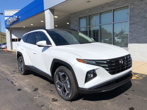 Quartz White Hyundai Tucson Limited AWD.  Click to enlarge.