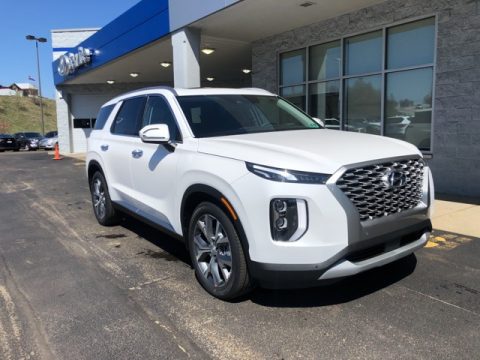 Hyper White Hyundai Palisade SEL AWD.  Click to enlarge.