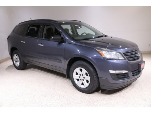 Atlantis Blue Metallic Chevrolet Traverse LS.  Click to enlarge.