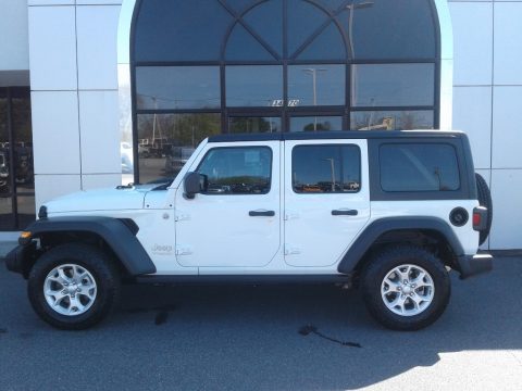 Bright White Jeep Wrangler Unlimited Islander 4x4.  Click to enlarge.