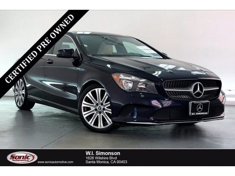 Lunar Blue Metallic Mercedes-Benz CLA 250 Coupe.  Click to enlarge.