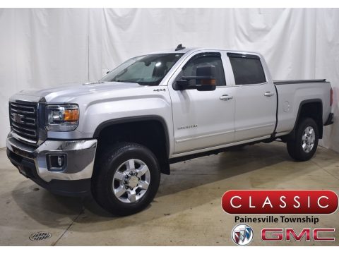 Quicksilver Metallic GMC Sierra 3500HD SLE Crew Cab 4x4.  Click to enlarge.