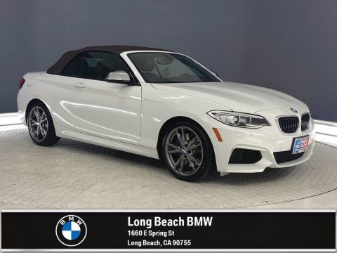 Alpine White BMW 2 Series M240i Convertible.  Click to enlarge.