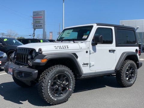 Bright White Jeep Wrangler Willys 4x4.  Click to enlarge.