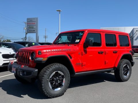 Firecracker Red Jeep Wrangler Unlimited Rubicon 4x4.  Click to enlarge.