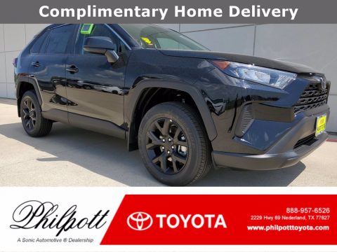 Midnight Black Metallic Toyota RAV4 LE.  Click to enlarge.