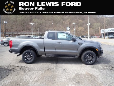 Carbonized Gray Metallic Ford Ranger XLT SuperCab 4x4.  Click to enlarge.