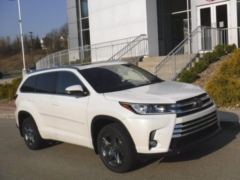 Blizzard White Pearl Toyota Highlander Limited AWD.  Click to enlarge.