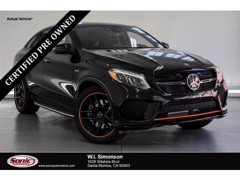 Obsidian Black Metallic Mercedes-Benz GLE 43 AMG 4Matic Coupe Studio/Night Package.  Click to enlarge.