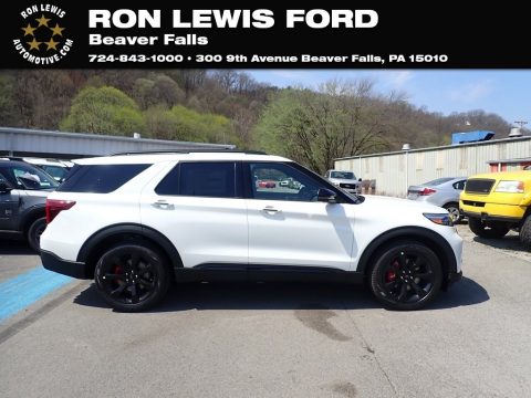 Star White Metallic Tri-Coat Ford Explorer ST 4WD.  Click to enlarge.
