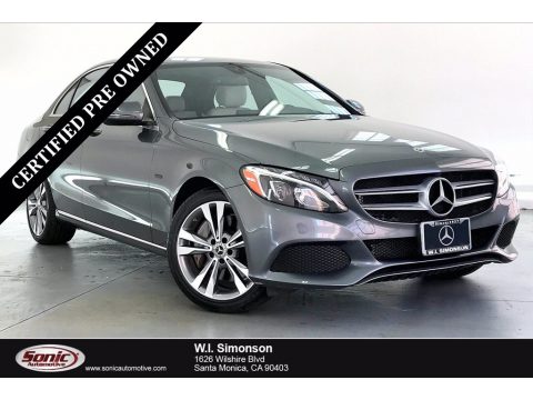 Selenite Grey Metallic Mercedes-Benz C 350e Plug-in Hybrid Sedan.  Click to enlarge.