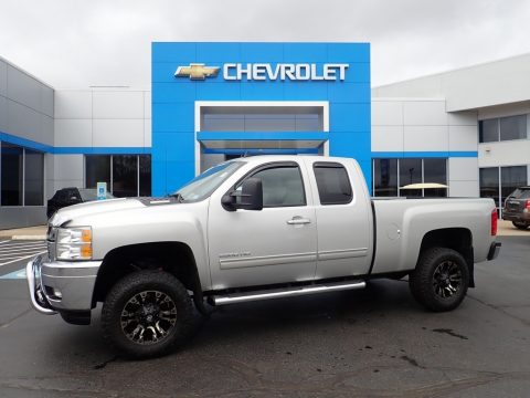 Sheer Silver Metallic Chevrolet Silverado 2500HD LTZ Extended Cab 4x4.  Click to enlarge.