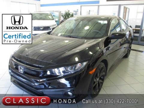 Crystal Black Pearl Honda Civic Sport Sedan.  Click to enlarge.