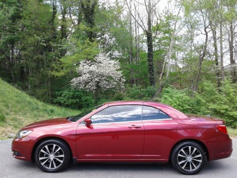 Deep Cherry Red Crystal Pearl Coat Chrysler 200 S Convertible.  Click to enlarge.