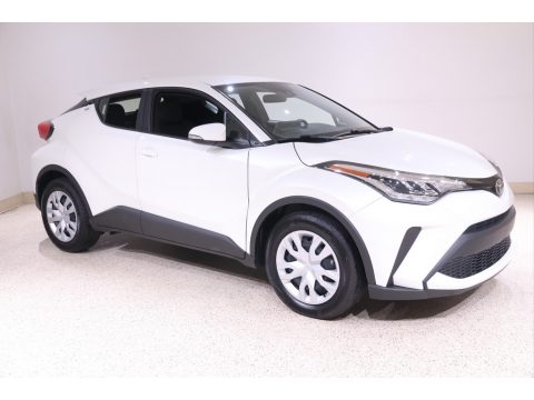 Blizzard Pearl Toyota C-HR LE.  Click to enlarge.