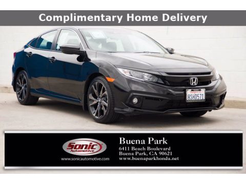 Crystal Black Pearl Honda Civic Sport Sedan.  Click to enlarge.