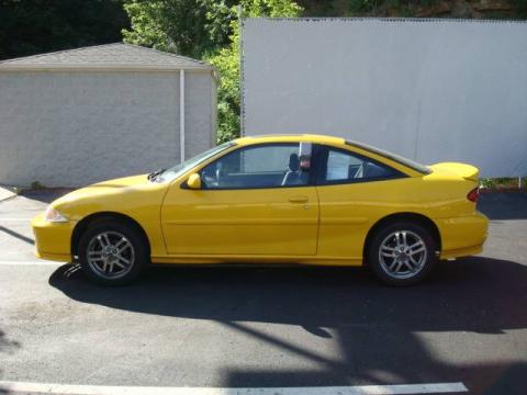 Yellow Chevrolet Cavalier LS Sport Coupe.  Click to enlarge.