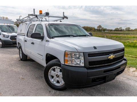 Summit White Chevrolet Silverado 1500 Hybrid Crew Cab.  Click to enlarge.